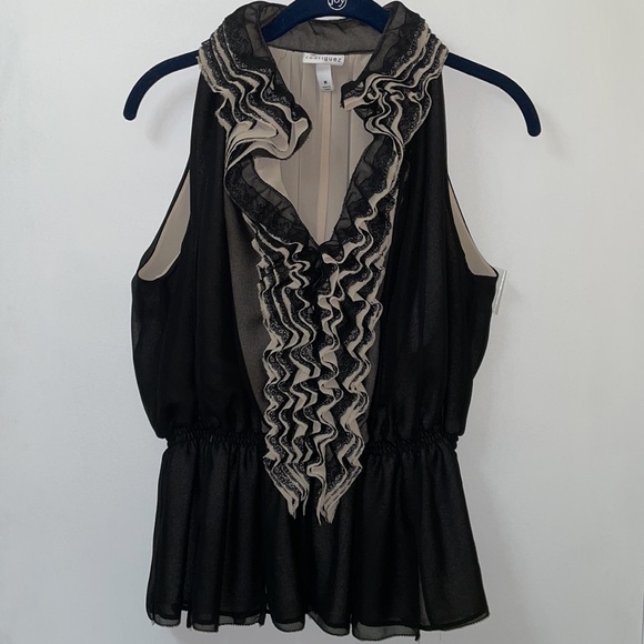 Robert Rodriguez Ruffled Top Blouse Medium EUC - Picture 11 of 14